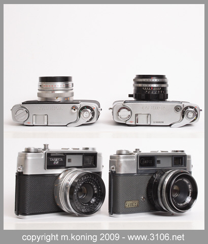 Left: Yashica EE and on the right the Yashica Campus